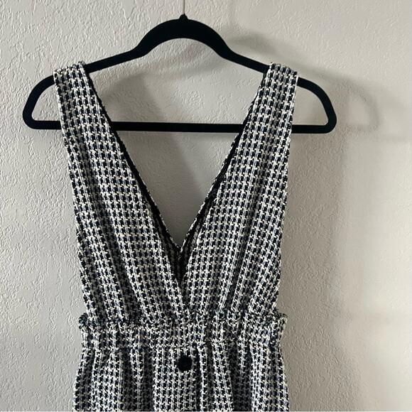 Zara Tweed Houndstooth Pinafore Mini Dress - Picture 5 of 8